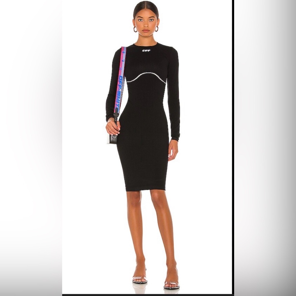 OFF-WHITE Athletic Logo Seamless Dress Black & White | NWT | XS 🖤